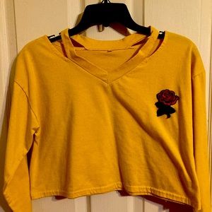 Yellow long sleeve T-shirt